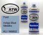 Preview: Ford, Indigo Blue Metallic, KU / M6802: 400ml Sprühdose + 400ml Klarlack - Set, von ATW Autoteile West.